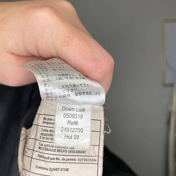 Eddie Bauer Womens Lodge Goose Down Quilted Black Parka without hood size Large - Picture 11 of 12